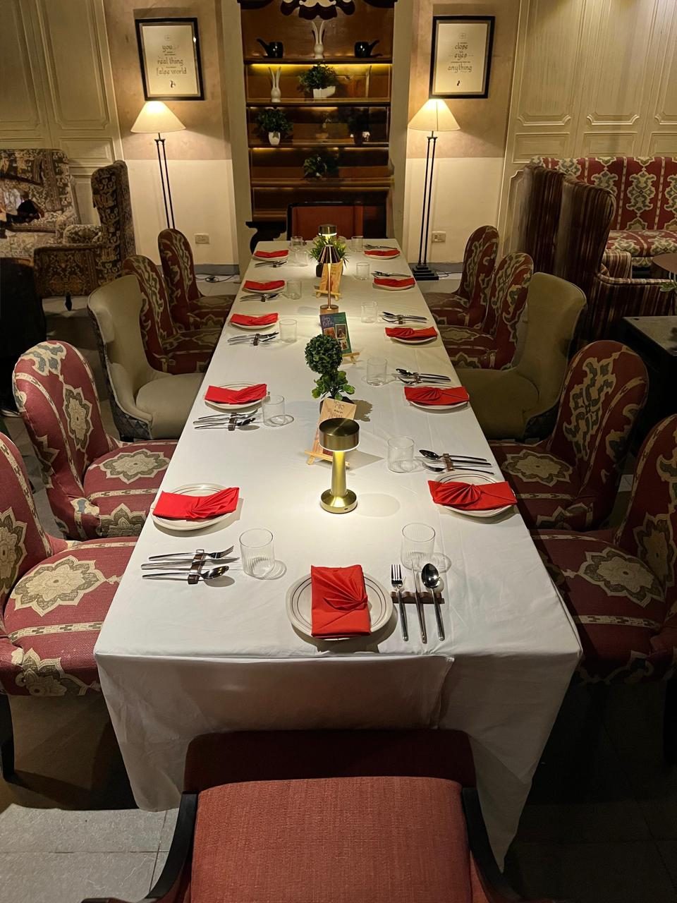 Private dining table set at Firo