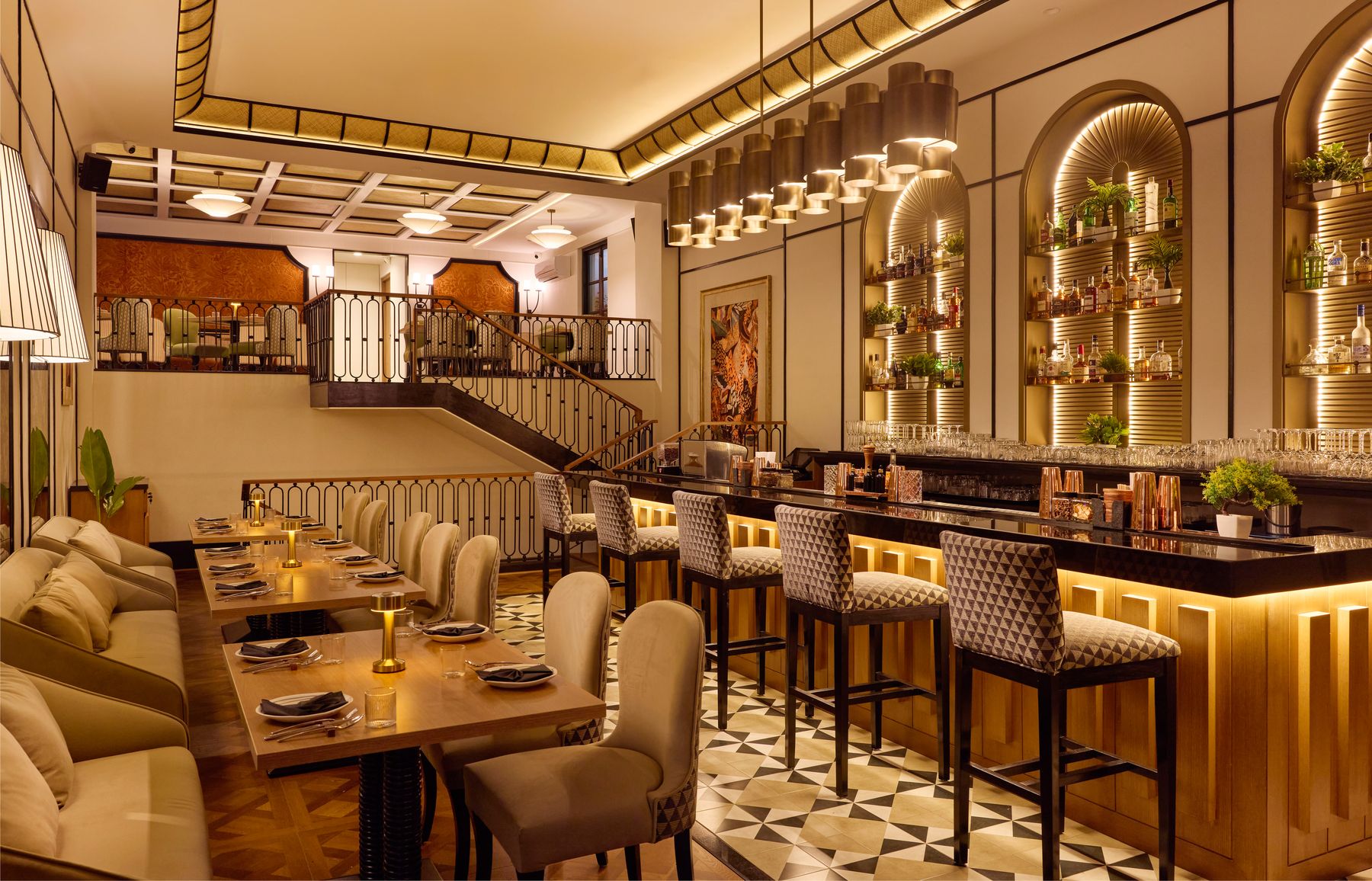 The dining room and bar at Firo